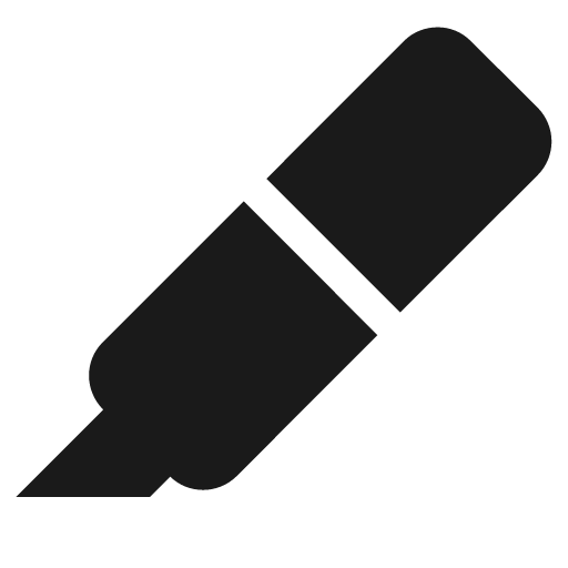 Marker icon, solid style, from Material Design Icons