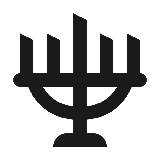 Menorah icon, solid style, from Material Design Icons