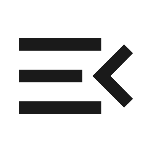 Menu open icon, solid style, from Material Design Icons
