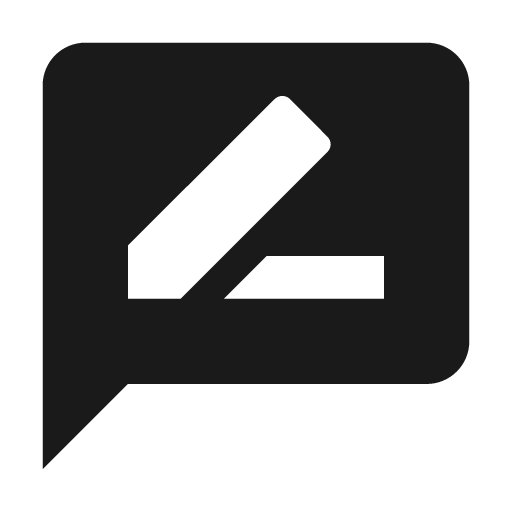 Message draw icon, solid style, from Material Design Icons