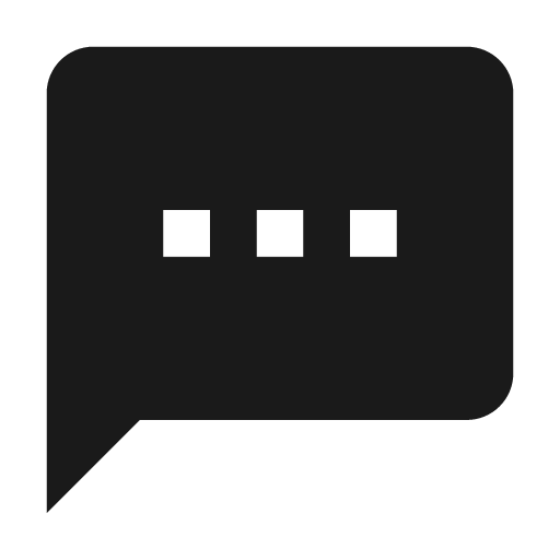 Message processing icon, solid style, from Material Design Icons