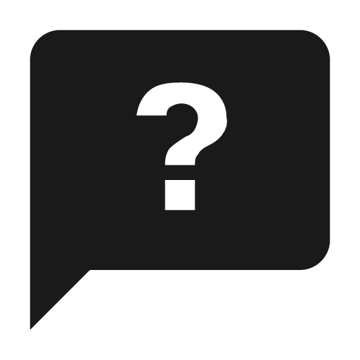 Message question icon, solid style, from Material Design Icons