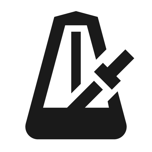 Metronome icon, solid style, from Material Design Icons