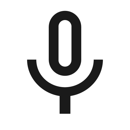 Microphone outline icon, outline style, from Material Design Icons