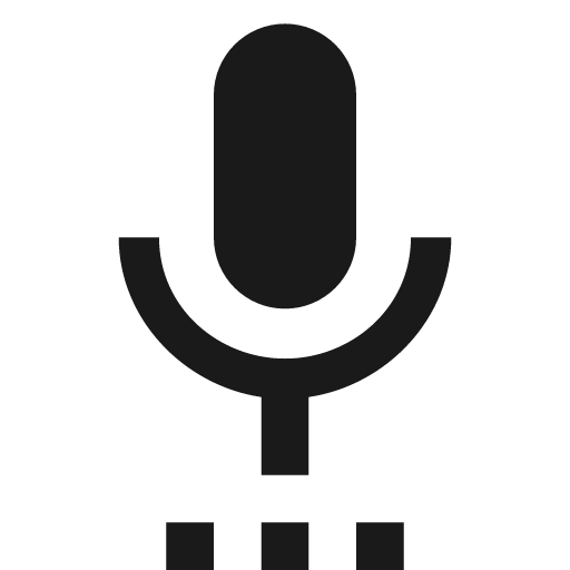 Microphone settings icon, solid style, from Material Design Icons