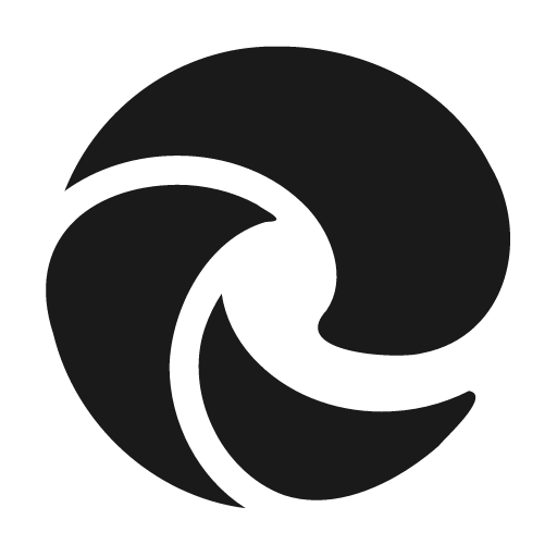 Microsoft edge icon, solid style, from Material Design Icons