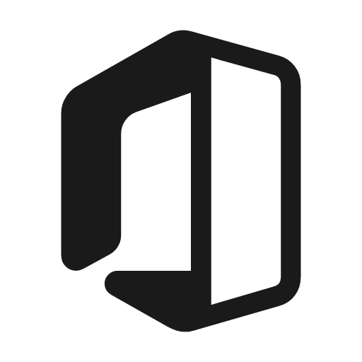Microsoft office icon, solid style, from Material Design Icons