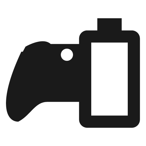 Microsoft xbox controller battery empty icon, solid style, from Material Design Icons