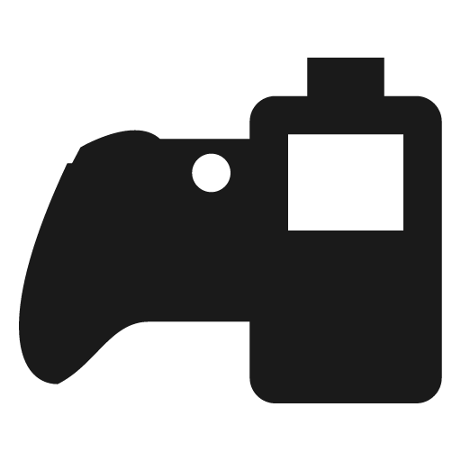 Microsoft xbox controller battery medium icon, solid style, from Material Design Icons