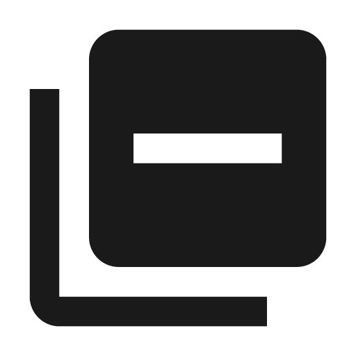 Minus box multiple icon, solid style, from Material Design Icons