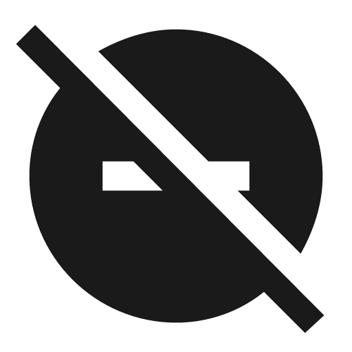 Minus circle off icon, solid style, from Material Design Icons