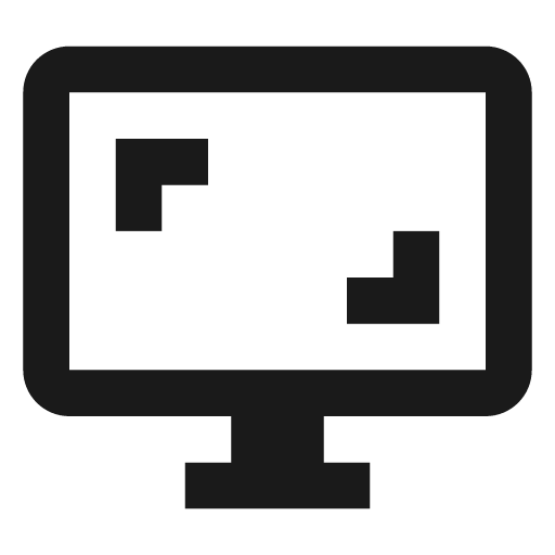 Monitor screenshot icon, solid style, from Material Design Icons