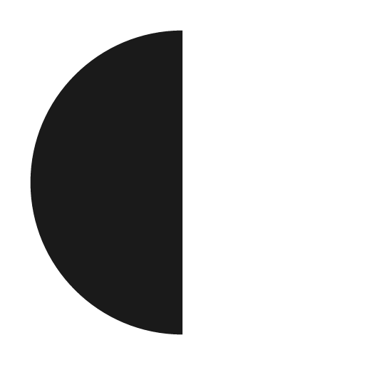 Moon last quarter icon, solid style, from Material Design Icons