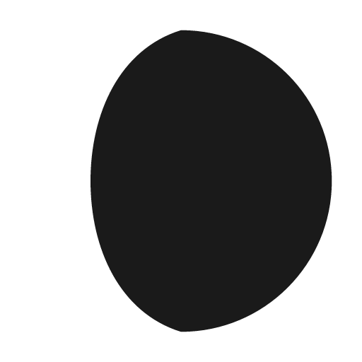 Moon waxing gibbous icon, solid style, from Material Design Icons