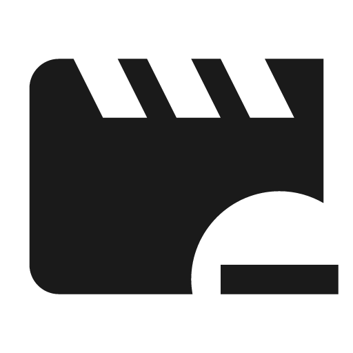 Movie minus icon, solid style, from Material Design Icons