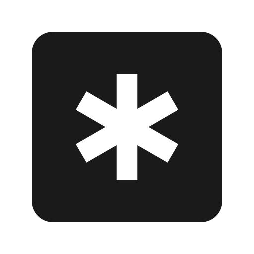 Multiplication box icon, solid style, from Material Design Icons