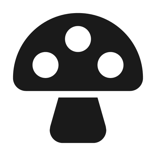 Mushroom icon, solid style, from Material Design Icons