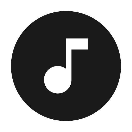 Music circle icon, solid style, from Material Design Icons