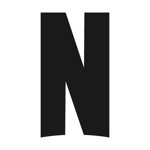 Netflix icon, solid style, from Material Design Icons