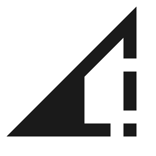 Network strength 2 alert icon, solid style, from Material Design Icons