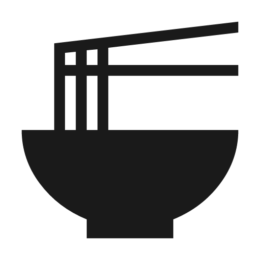 Noodles icon, solid style, from Material Design Icons