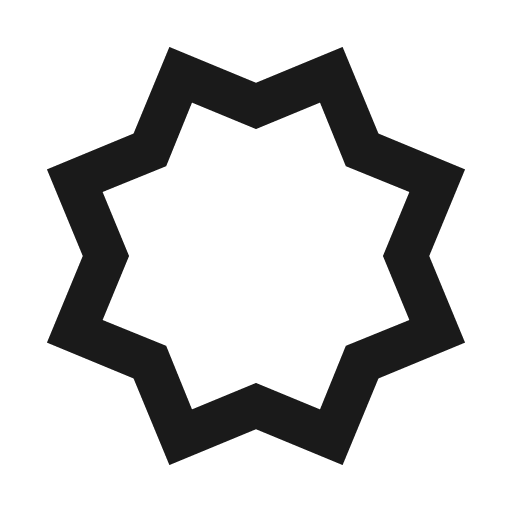 Octagram outline icon, outline style, from Material Design Icons