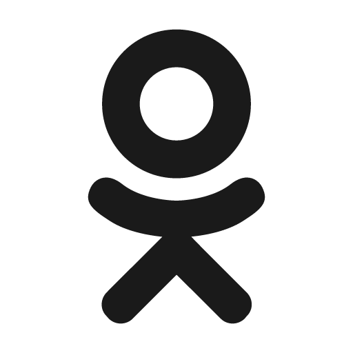 Odnoklassniki icon, solid style, from Material Design Icons