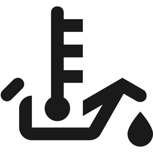 Oil temperature icon, solid style, from Material Design Icons