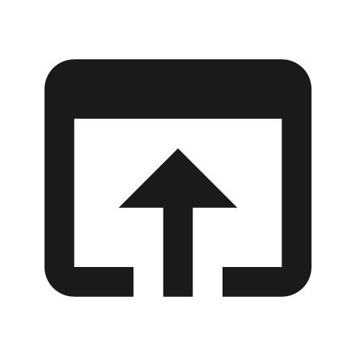 Open in app icon, solid style, from Material Design Icons