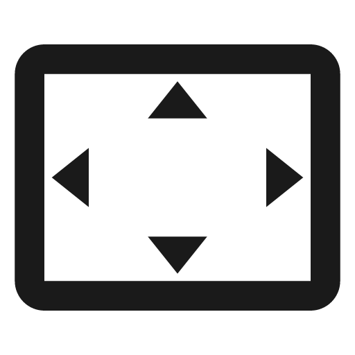 Overscan icon, solid style, from Material Design Icons