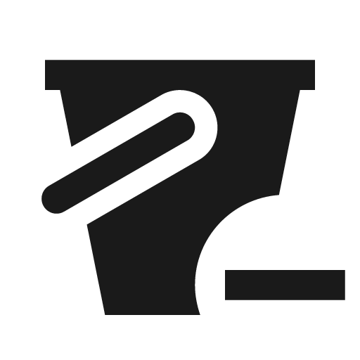 Pail minus icon, solid style, from Material Design Icons