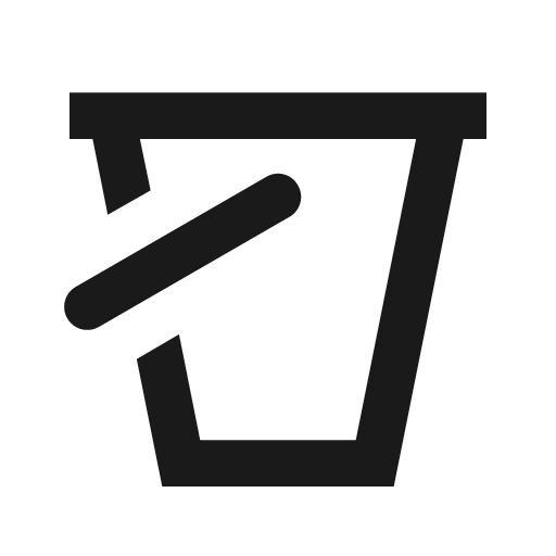 Pail outline icon, outline style, from Material Design Icons