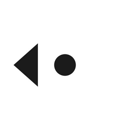 Pan left icon, solid style, from Material Design Icons