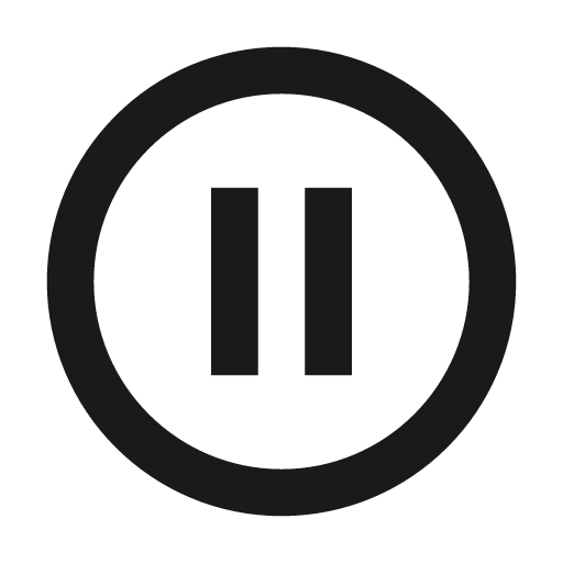 Pause circle outline icon, outline style, from Material Design Icons
