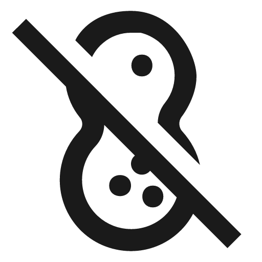 Peanut off outline icon, outline style, from Material Design Icons
