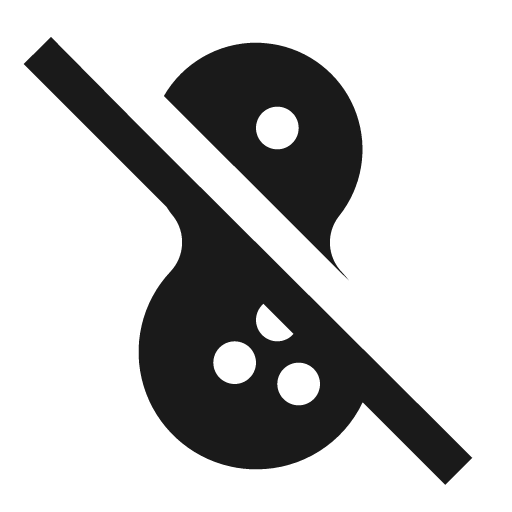 Peanut off icon, solid style, from Material Design Icons