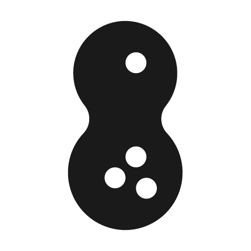 Peanut icon, solid style, from Material Design Icons