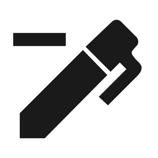 Pen minus icon, solid style, from Material Design Icons