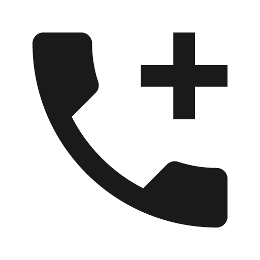 Phone plus icon, solid style, from Material Design Icons