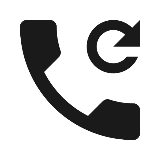 Phone refresh icon, solid style, from Material Design Icons