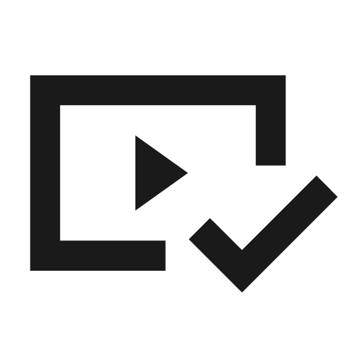 Play protected content icon, solid style, from Material Design Icons