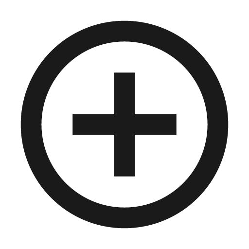 Plus circle outline icon, outline style, from Material Design Icons