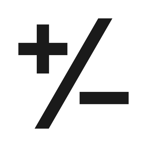 Plus minus variant icon, solid style, from Material Design Icons