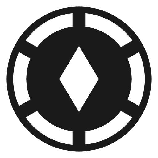 Poker chip icon, solid style, from Material Design Icons