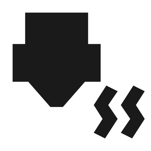 Printer 3d nozzle heat icon, solid style, from Material Design Icons