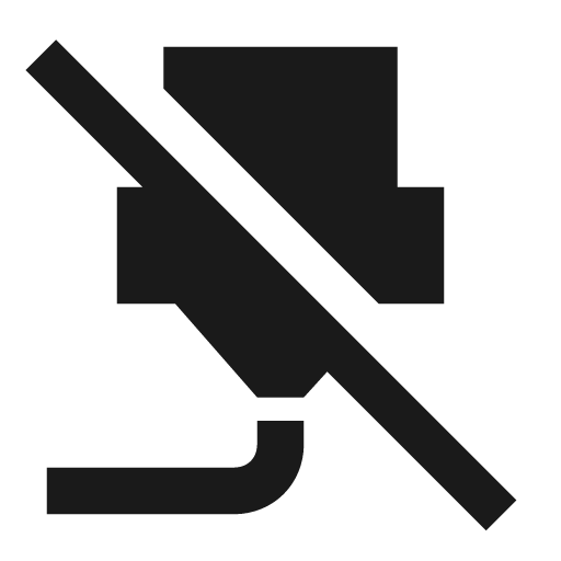 Printer 3d nozzle off icon, solid style, from Material Design Icons