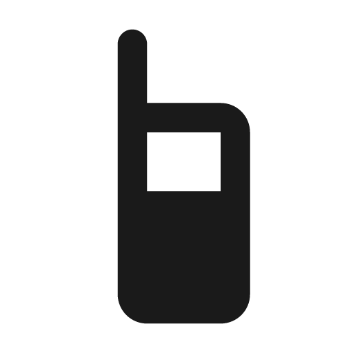 Radio handheld icon, solid style, from Material Design Icons