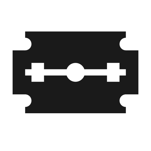 Razor double edge icon, solid style, from Material Design Icons