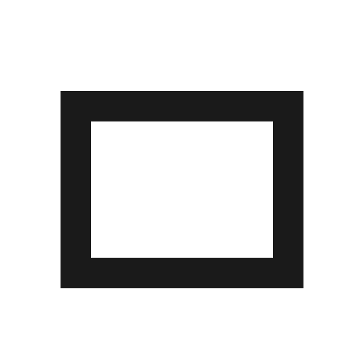 Rectangle outline icon, outline style, from Material Design Icons