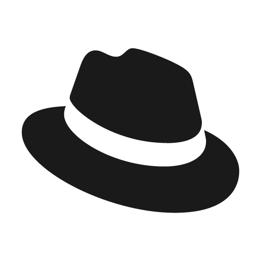Redhat icon, solid style, from Material Design Icons